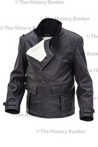 WW1 British Royal Flying Corps RFC leather coat short version BLACK